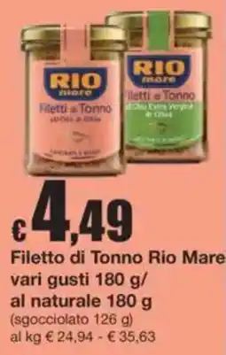 Sì con te Filetto di Tonno Rio Mare offerta
