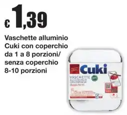 Sì con te Vaschette alluminio Cuki offerta