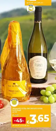 Bennet Spumante Extra Dry Private Cuvee Ca'di Rajo offerta