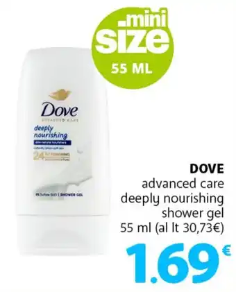 DOVE advanced care deeply nourishing shower gel