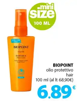 Supermercati Dok BIOPPOINT olio protettivo hair offerta