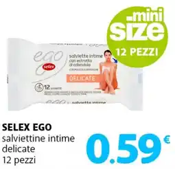 Supermercati Dok SELEX EGO salviettine intime delicate offerta