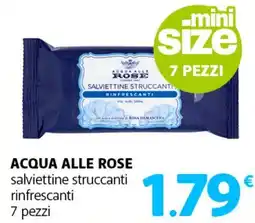Supermercati Dok ACQUA ALLE ROSE salvetttine struccanti rinfrescanti offerta