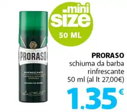 Supermercati Dok PRORASO schiuma da barba rinfrescante offerta