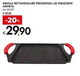 Bennet GRIGLIA RETTANGOLARE PRESSOFUSA AD INDUZIONE MONETA offerta