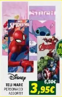 Orizzonte Disney TELI MARE PERSONAGGI offerta