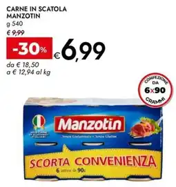 Bennet CARNE IN SCATOLA MANZOTIN offerta