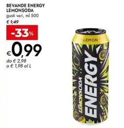 Bennet BEVANDE ENERGY LEMONSODA offerta