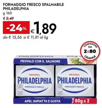 Bennet Formaggio fresco spalmabile Philadelphia offerta