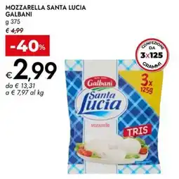 Bennet Mozzarella Santa Lucia Galbani offerta