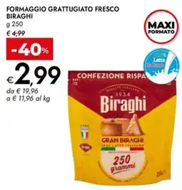 Bennet Formaggio grattugiato fresco Biraghi offerta