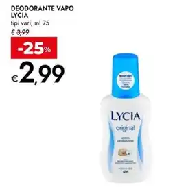 Bennet DEODORANTE VAPO LYCIA offerta