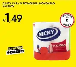 Bennet CARTA CASA O TOVAGLIOLI MONOVELO VALENTY offerta