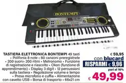 Il Gigante TASTIERA ELETTRONICA BONTEMPI offerta