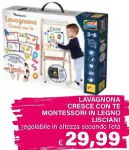 Il Gigante Lavagnona Cresce con te Montessori in legno Lisciani offerta