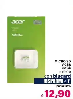 Il Gigante MICRO SD ACER offerta