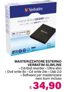 Il Gigante MASTERIZZATORE ESTERNO VERBATIM SLIMLINE offerta