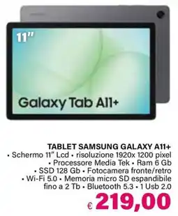 Il Gigante TABLET SAMSUNG GALAXY A11+ offerta
