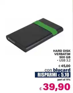 Il Gigante HARD DISK VERBATIM offerta