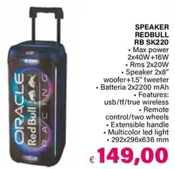 Il Gigante SPEAKER REDBULL RB SK220 offerta