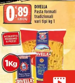Rossotono Carrefour DIVELLA Pasta formati tradizionali offerta