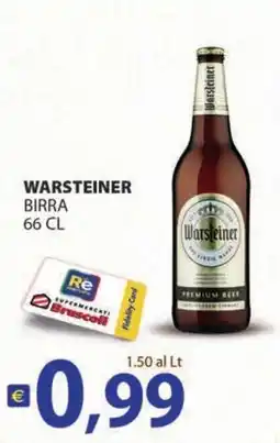 Supermercati Bruscoli WARSTEINER BIRRA offerta