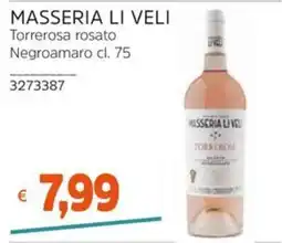 Stop&Shop MASSERIA LI VELI Torrerosa rosato offerta