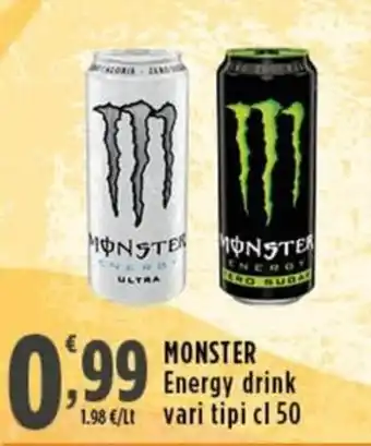 Rossotono Carrefour MONSTER Energy drink offerta
