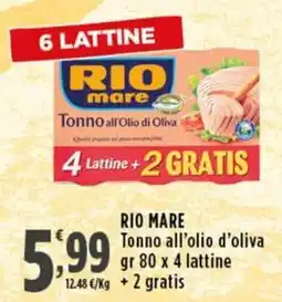 Rossotono Carrefour RIO mare Tonno all’olio di Oliva offerta