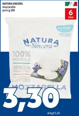 MEGA NATURA SINCERA mozzarella offerta