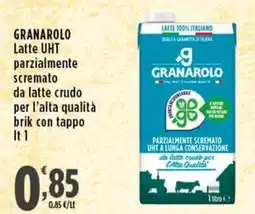 Rossotono Carrefour Granarolo Latte UHT parzialmente scremato offerta