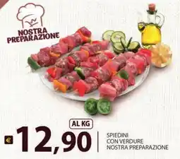 Supermercati Bruscoli SPIEDINI CON VERDURE NOSTRA PREPARAZIONE offerta