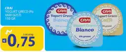 Supermercati Bruscoli CRAI Yogurt Greco offerta
