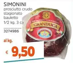 Stop&Shop SIMONINI prosciutto crudo stagionato bauletto offerta