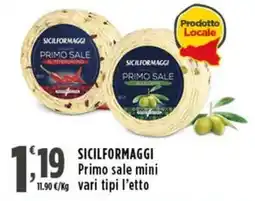 Rossotono Carrefour SICILFORMAGGI Primo sale mini offerta