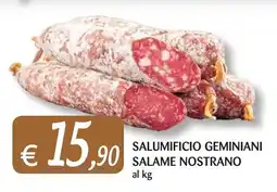 Supermercati Bruscoli SALAME NOSTRANO offerta