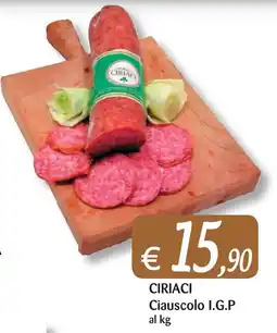 Supermercati Bruscoli CIRIACI Ciauscolo I.G.P. offerta
