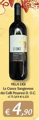 Supermercati Bruscoli Villa Ligi Le Conce Sangiovese offerta