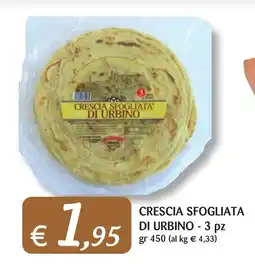 Supermercati Bruscoli Crescia Sfogliata di Urbino offerta