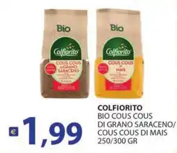 Supermercati Bruscoli Colfiorito Bio Cous Cous di Grano Saraceno/Cous Cous di Mais offerta