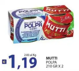 Supermercati Bruscoli MUTTI POLPA offerta