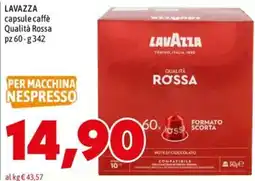 MEGA LAVAZZA capsule caffè Qualità Rossa offerta
