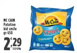 Rossotono Carrefour McCain Patatine kid smile offerta