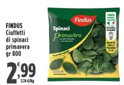Rossotono Carrefour Findus Ciuffetti di spinaci primavera offerta