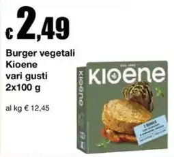 Sì con te Superstore Burger vegetali Kioene offerta