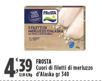 Rossotono Carrefour FROSTA Cuori di filetti di merluzzo d'Alaska offerta
