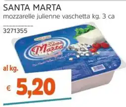 Stop&Shop mozzarelle julienne vaschetta Santa Marta offerta