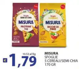 Supermercati Bruscoli MISURA SFOGLIE 5 CEREALI/SEMI CHIA offerta