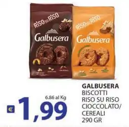 Supermercati Bruscoli Galbusera Biscotti Riso su Riso Cioccolato/Cereali offerta