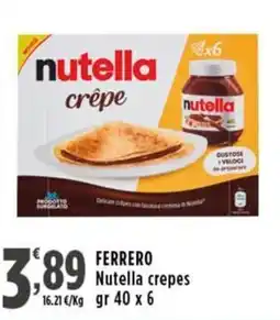 Rossotono Carrefour Nutella crepes offerta